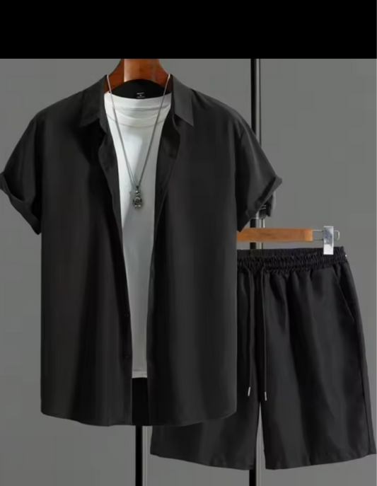 Men's Tropical Print Two-Piece Set |