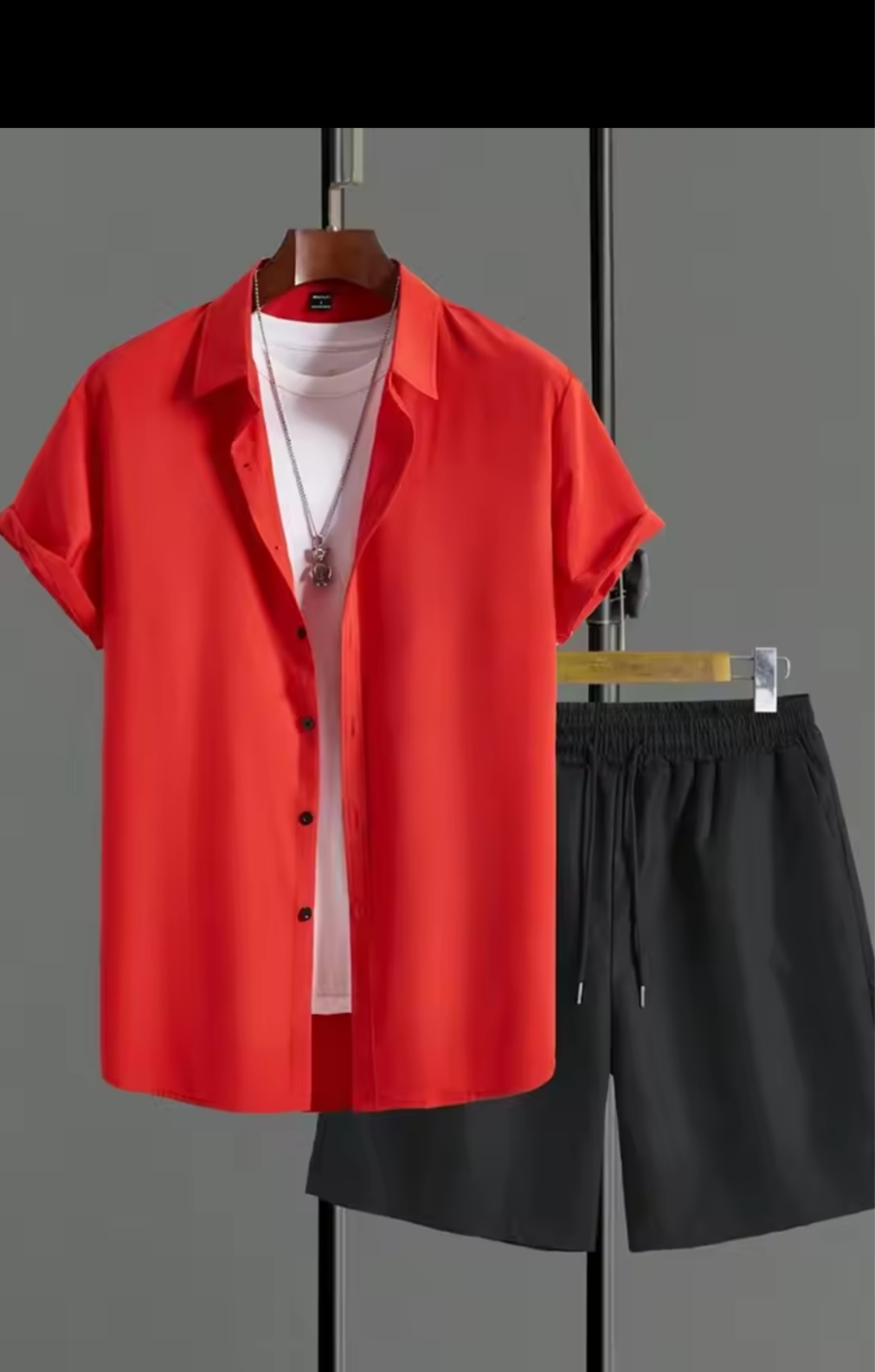 Men's Tropical Print Two-Piece Set |